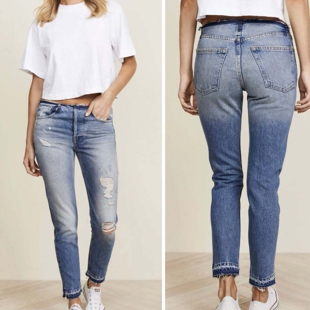 FRAME Le Original Skinny Jeans Womens 29 Horne Distressed NWT Rigid Retail 258
